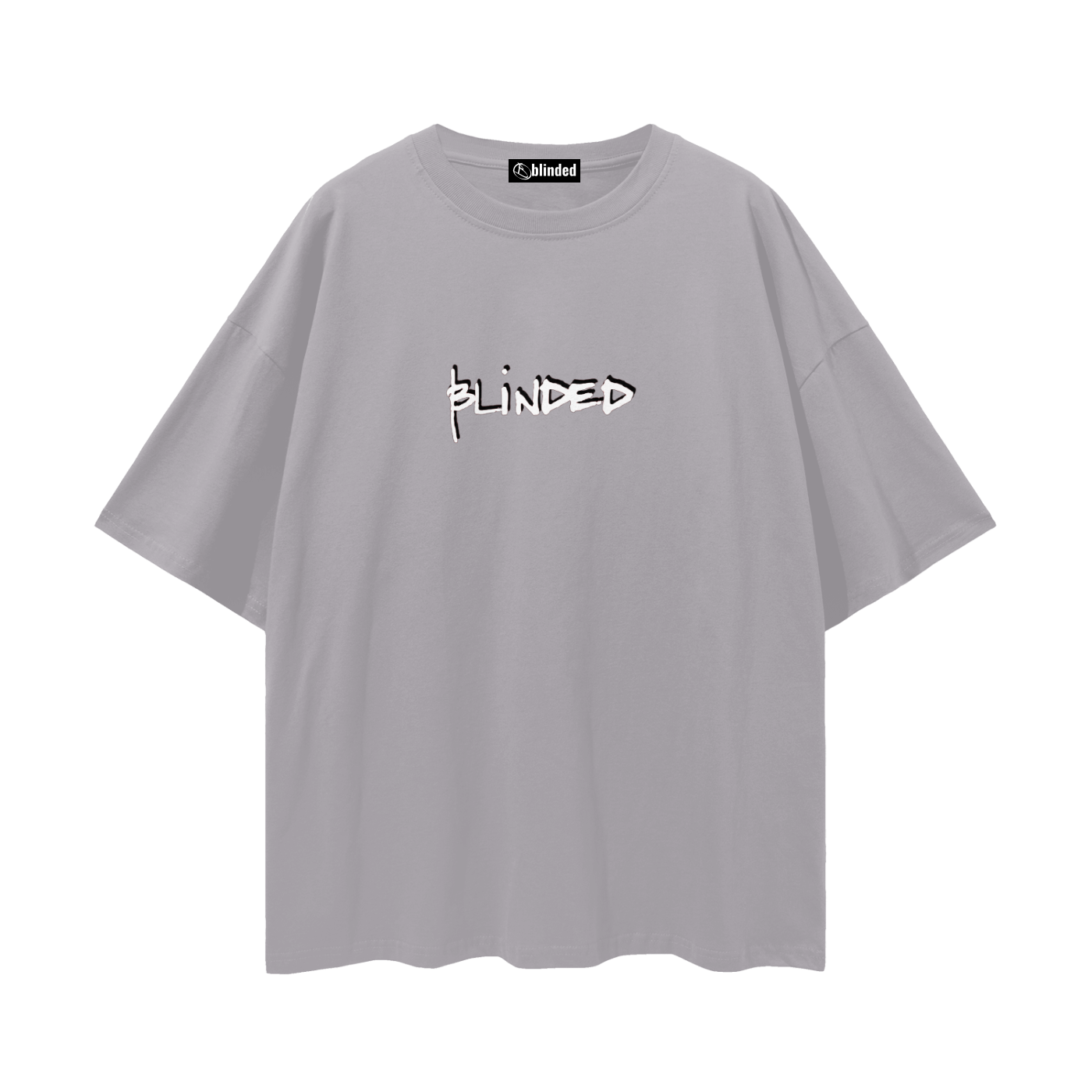 "blinded" white logo Loose Drop Shoulder T-Shirt (unisex)
