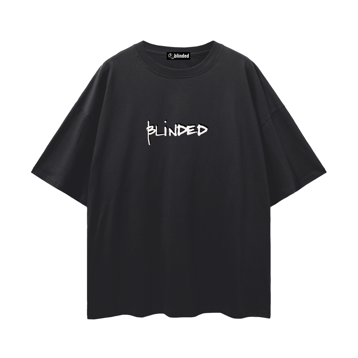 "blinded" white logo Loose Drop Shoulder T-Shirt (unisex)