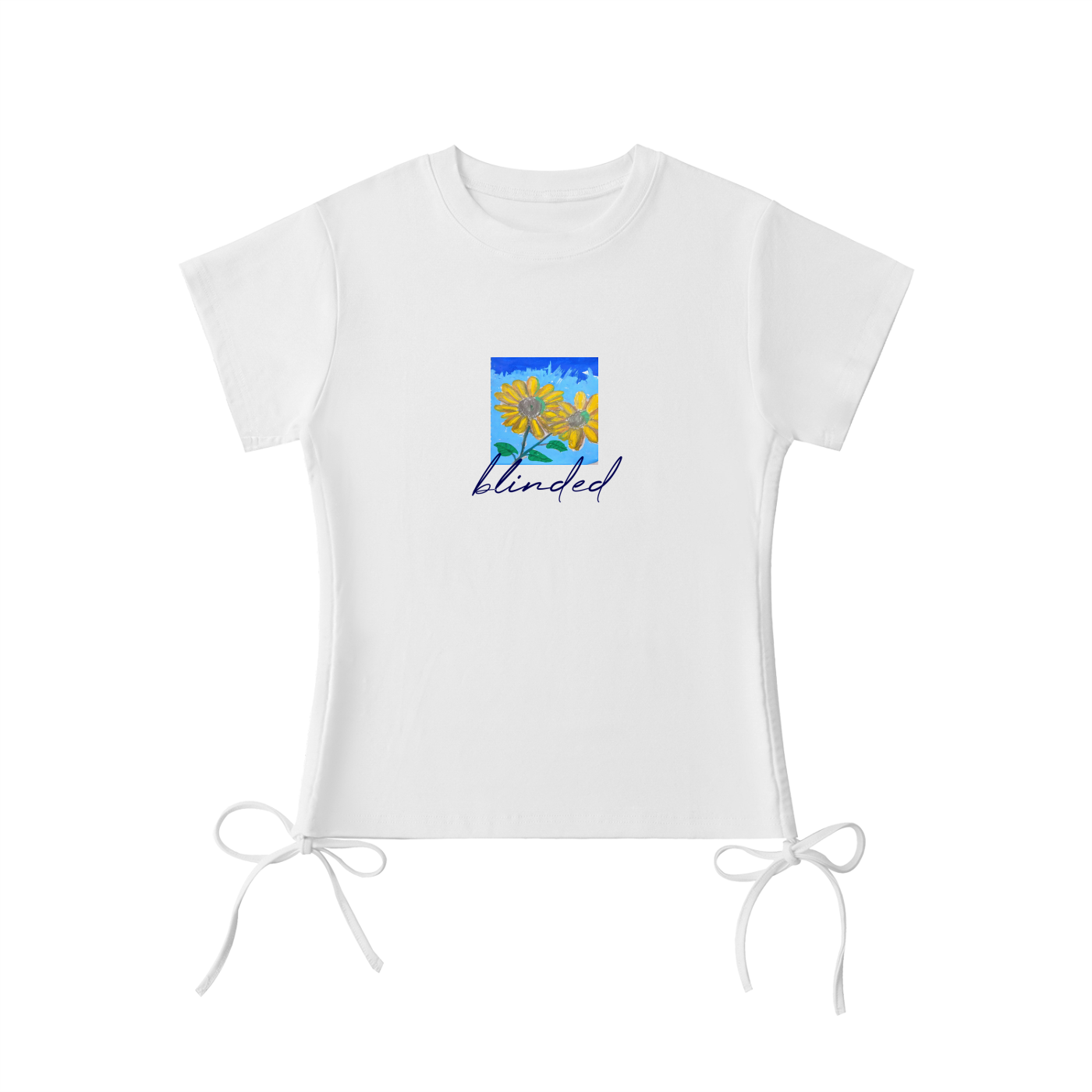 "sunflower blinded" Essential Drawstring T-Shirt (womans)