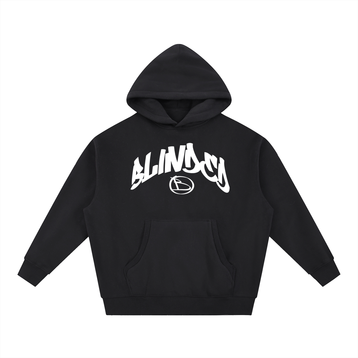 "blinded" Essential Oversized Boxy Fit Fleece Hoodie (unisex)