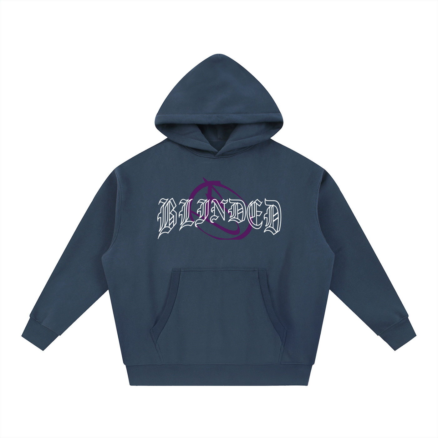 "blinded" Essential Oversized Boxy Fit Fleece Hoodie (unisex)