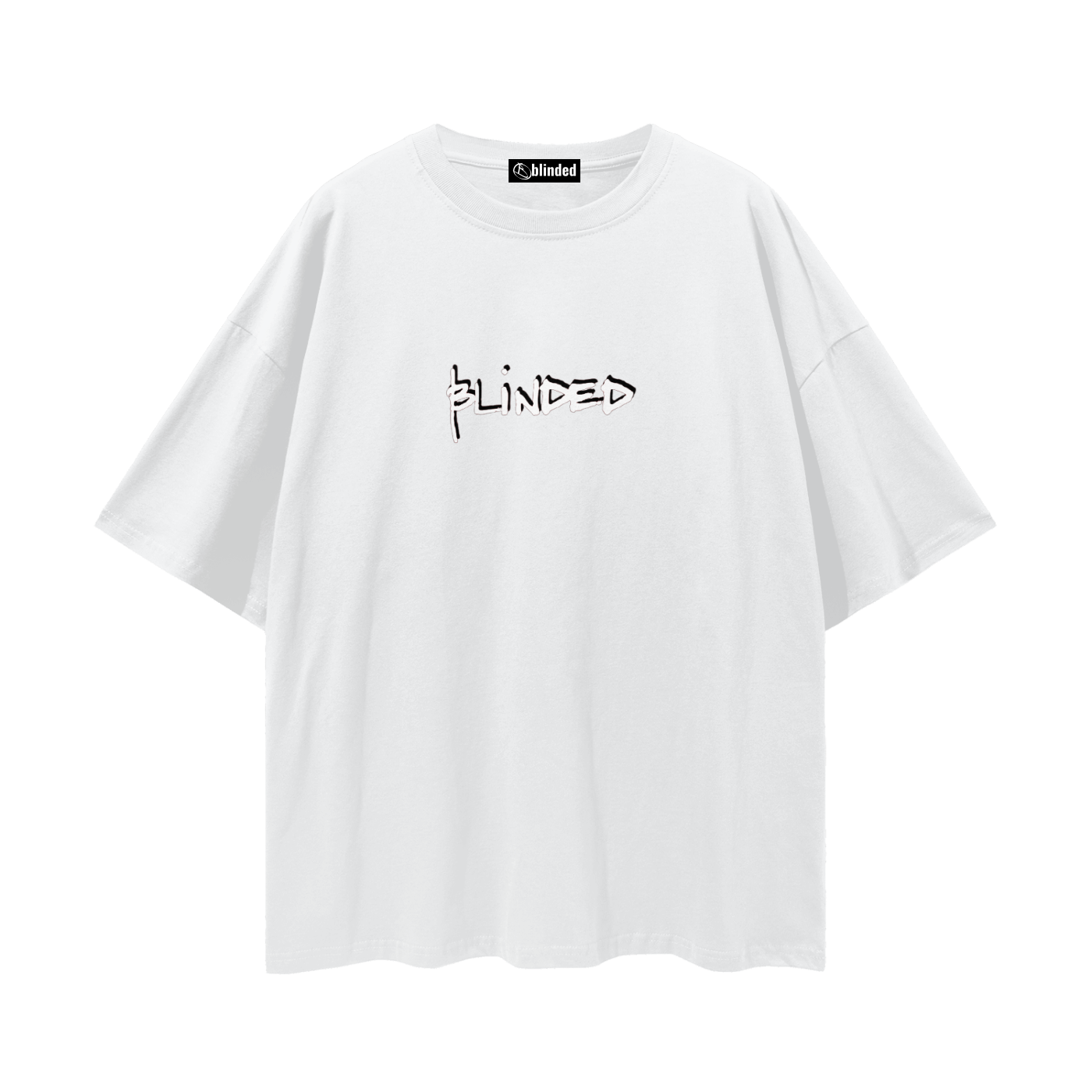 "blinded" white logo Loose Drop Shoulder T-Shirt (unisex)