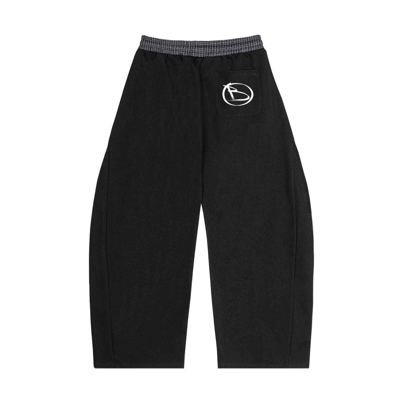 :blinded" Plaid Waistband Barrel Sweatpants (unisex)