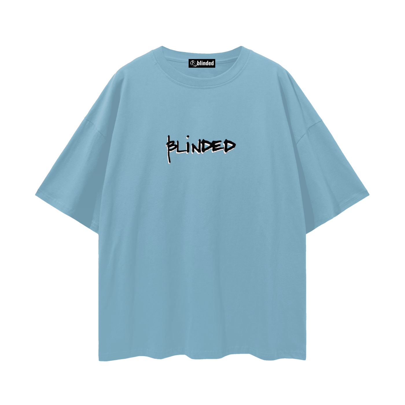 "blinded" black logo Loose Drop Shoulder T-Shirt (unisex)
