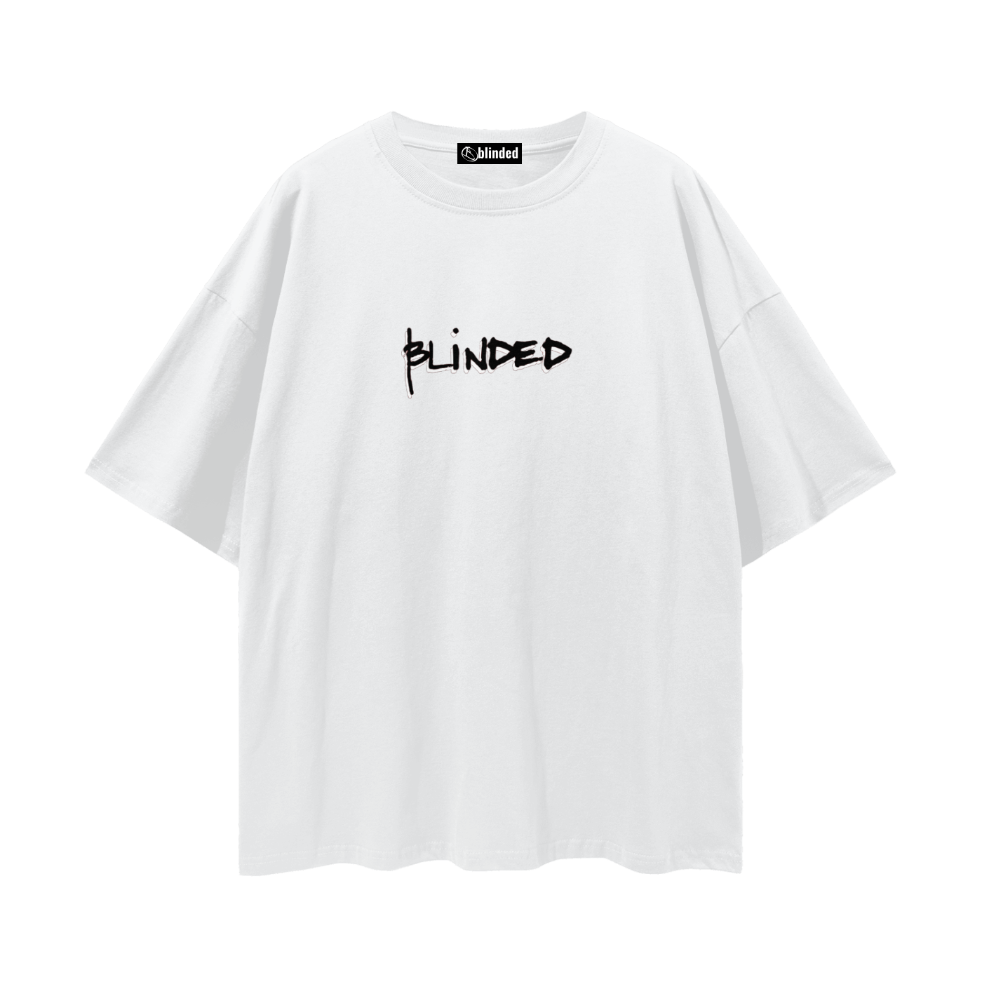 "blinded" black logo Loose Drop Shoulder T-Shirt (unisex)