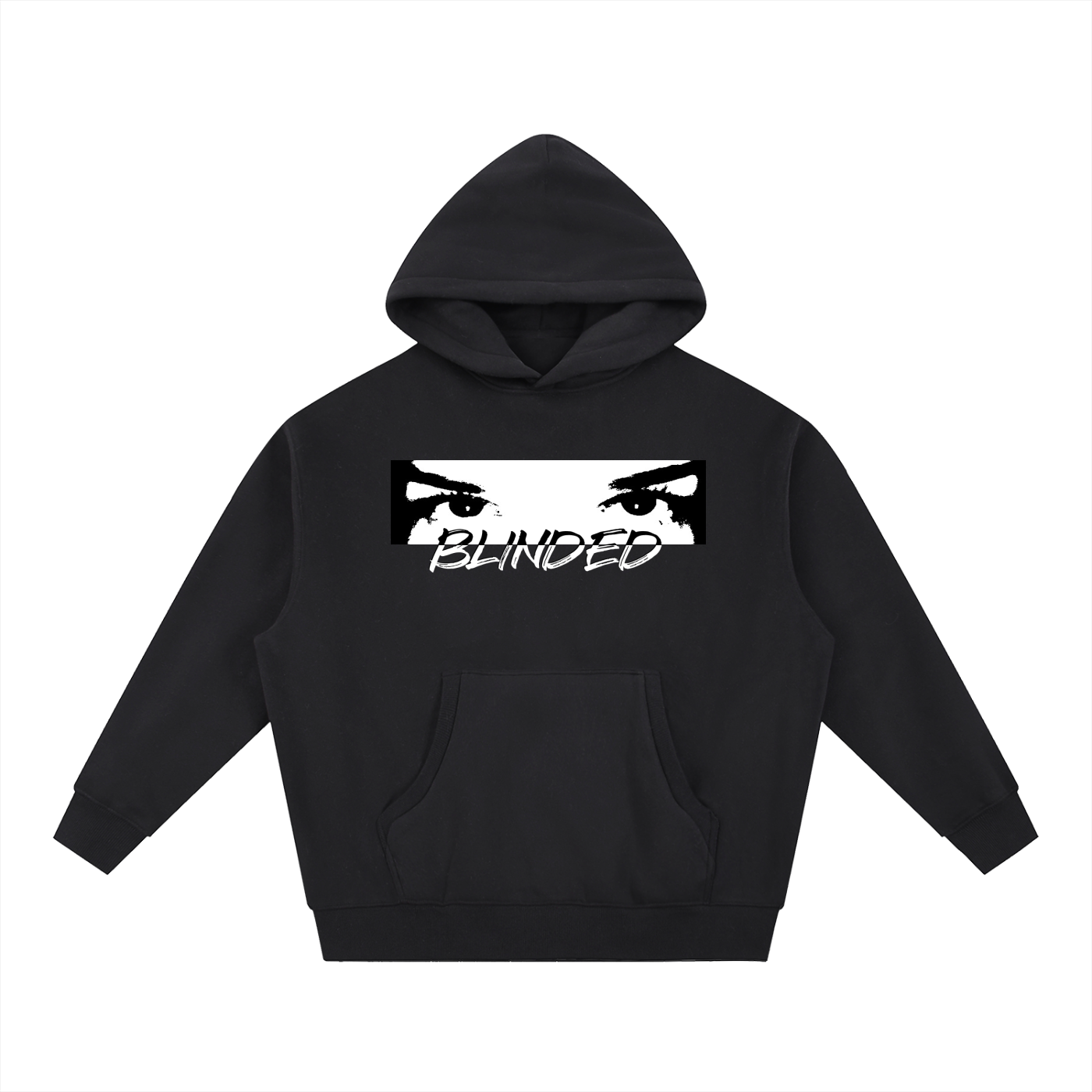 "blinded" Essential Oversized Boxy Fit Fleece Hoodie (unisex)